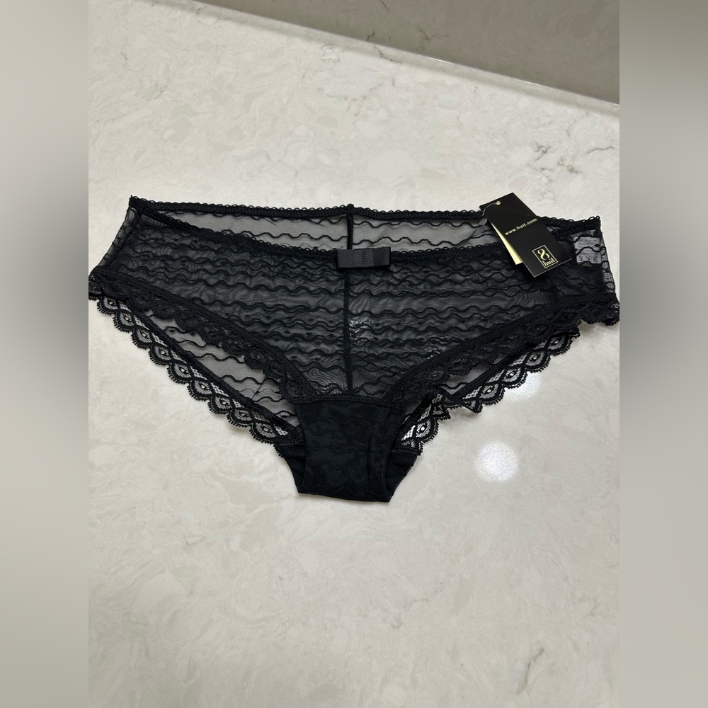 Chic Black Lace Women's Panties, NWT